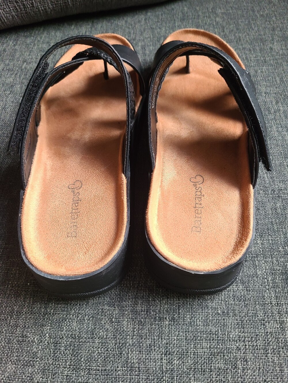 Black Strappy Slide Sandals with Braided Detail- Baretraps Felicitie Size 6.5 M - Picture 5 of 10